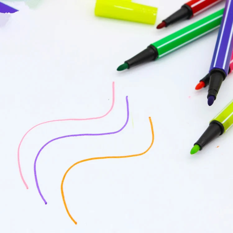 Premium Washable Art Markers Painting Set Colored Drawing Pens for Students & Artists