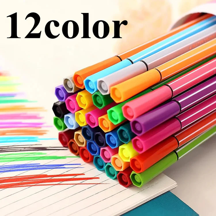 Premium Washable Art Markers Painting Set Colored Drawing Pens for Students & Artists