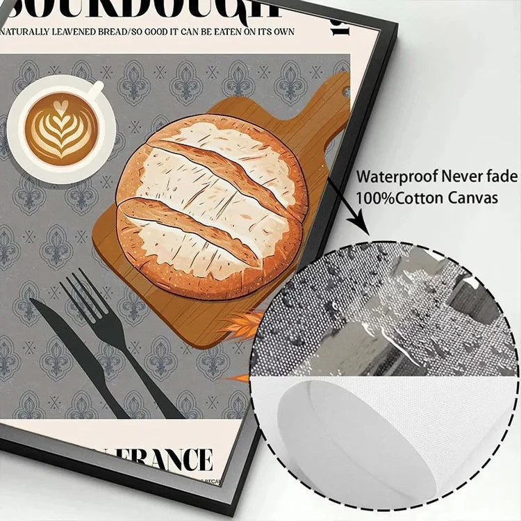 Global Cuisine Canvas Painting – Delicious Food Wall Art Poster – Ravioli, Ramen, Coffee & Pizza Prints for Modern Kitch