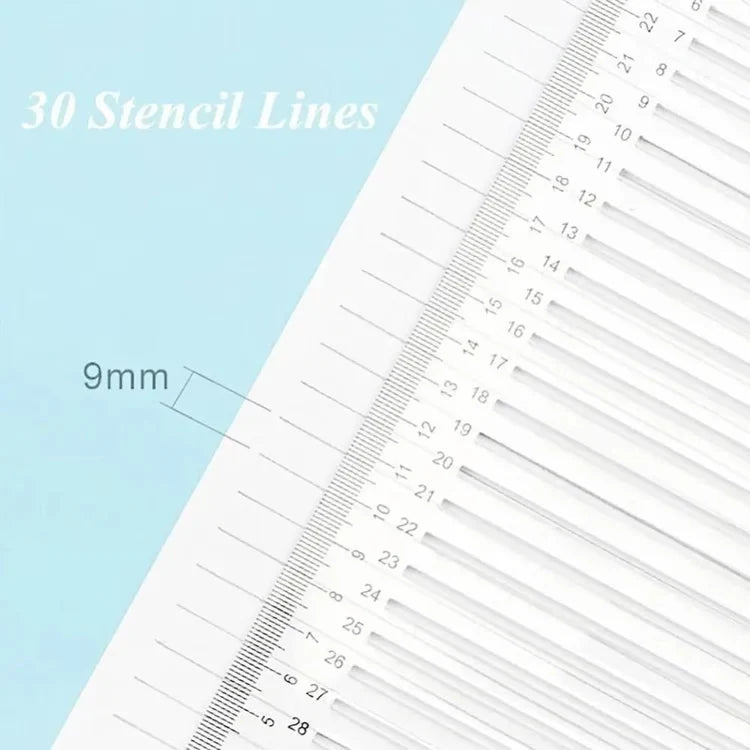 Calligraphy Stencil Ruler Transparent Writing Template Straight Line Handwriting Guide