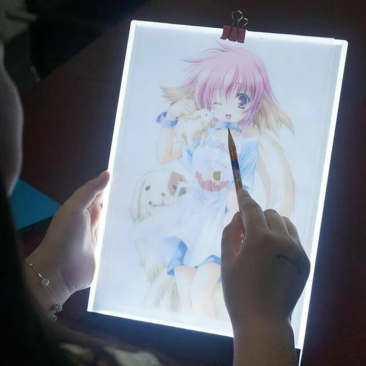 Portable LED Light Tracing Pad - Sleek Design for On-the-Go Creativity & Ideal for Drawing, Sketching & Calligraphy