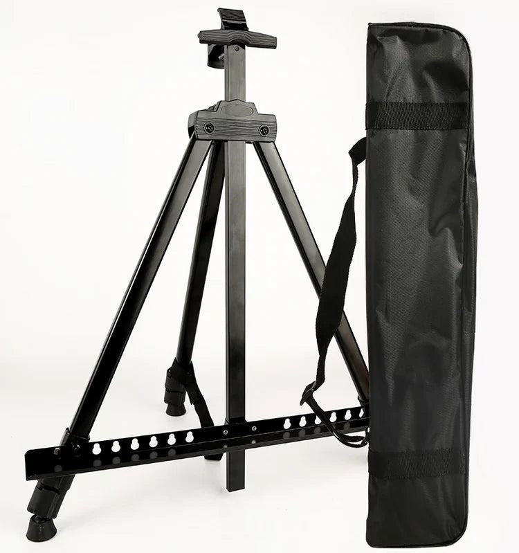 Portable Adjustable Metal Sketch Easel, Foldable Travel Easel with Bag, Artist Art Supplie Stand, Outdoor Sketch Drawing