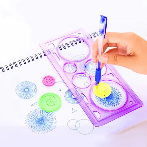 Creative Geometry Ruler Tool – Multifunctional Painting & Drawing Student Art Puzzle Tracer